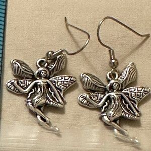 2/$15 Handmade – NWOT – stainless steel hook earrings with fancy fairy charms
